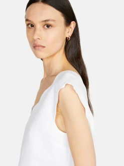 Women Sisley Shirts & Blouses<Scalloped Top In Linen
