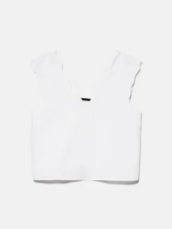 Women Sisley Shirts & Blouses<Scalloped Top In Linen