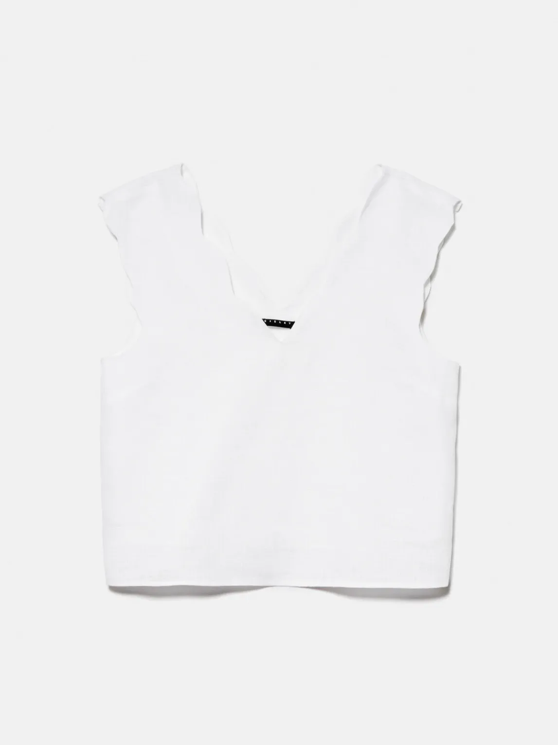 Women Sisley Shirts & Blouses<Scalloped Top In Linen