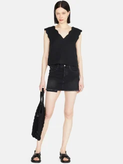 Women Sisley Shirts & Blouses<Scalloped Top In Linen