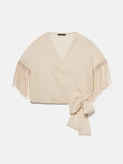 Women Sisley Shirts & Blouses<Shawl With Fringes