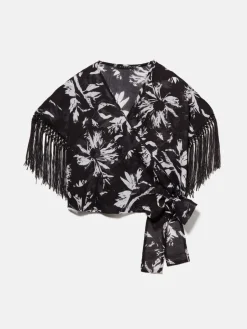 Women Sisley Shirts & Blouses<Shawl With Fringes