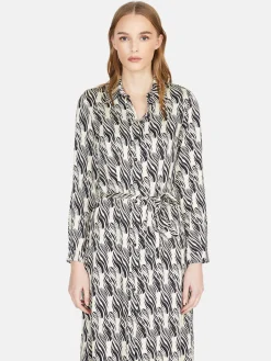 Women Sisley Dresses<Shirt Dress In Printed Satin