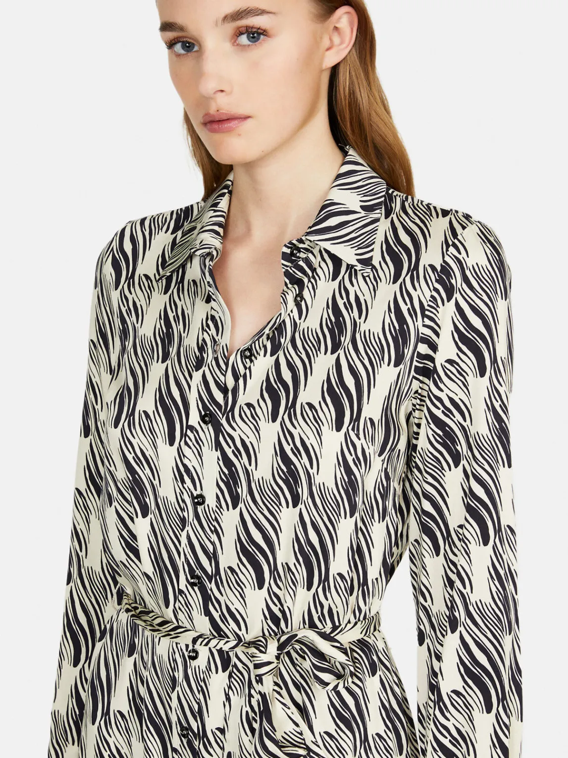 Women Sisley Dresses<Shirt Dress In Printed Satin