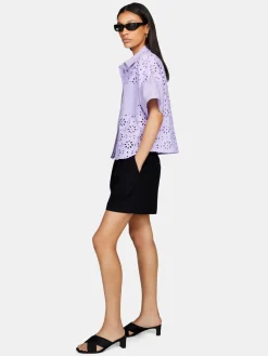 Women Sisley Shirts & Blouses<Shirt In Broderie Anglaise With Pocket