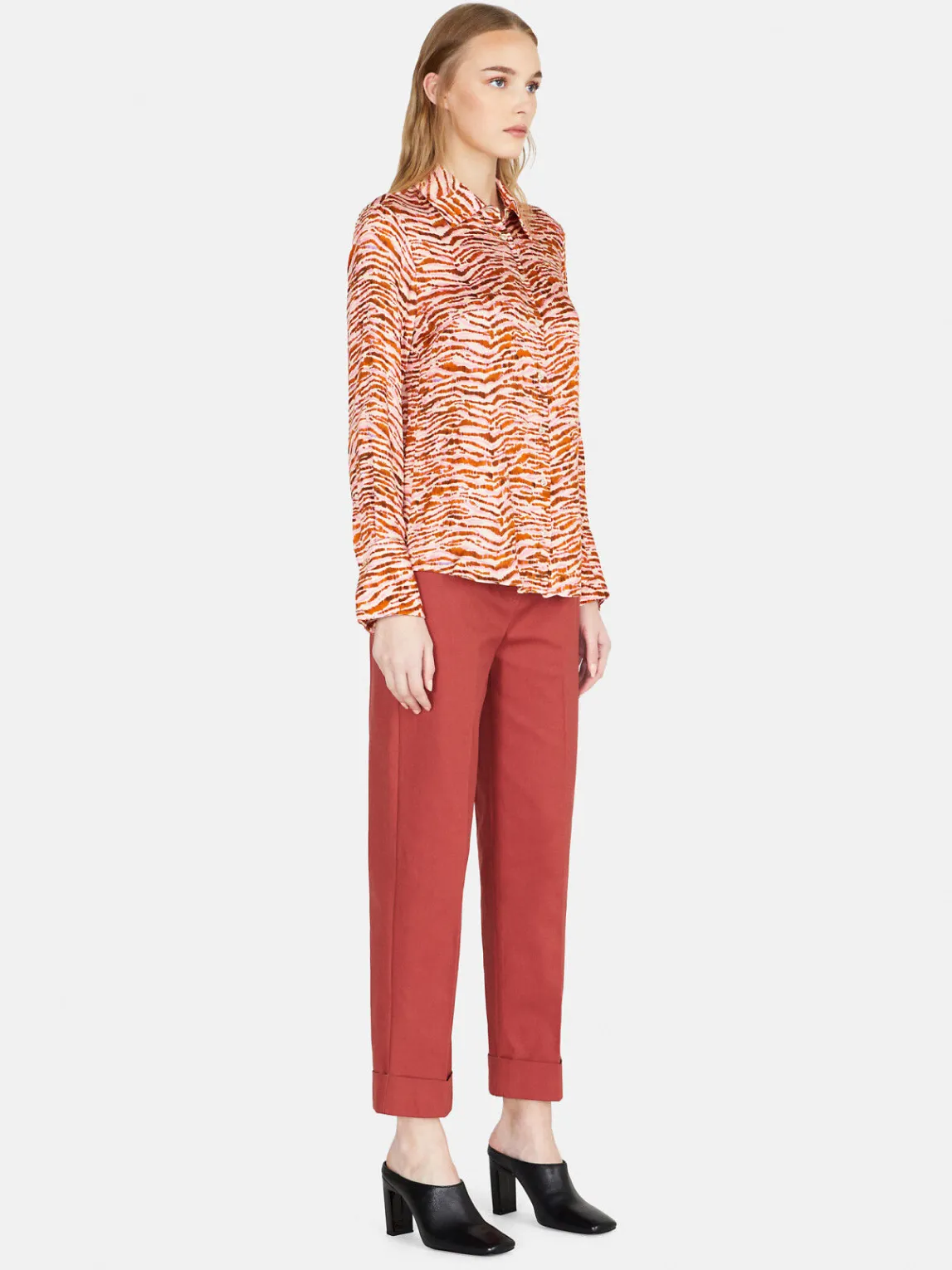 Women Sisley Shirts & Blouses<Shirt In Printed Satin