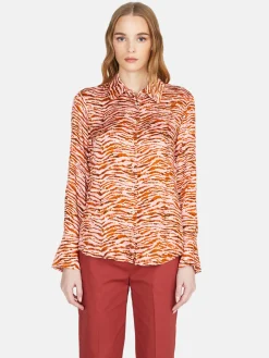 Women Sisley Shirts & Blouses<Shirt In Printed Satin