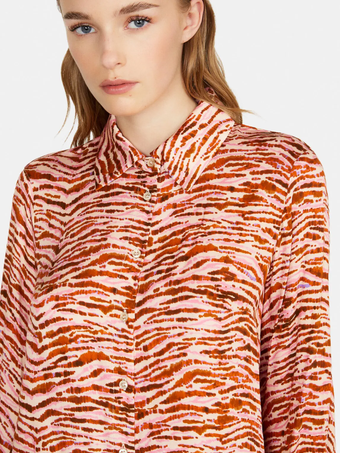 Women Sisley Shirts & Blouses<Shirt In Printed Satin