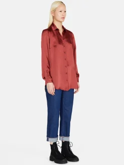 Women Sisley Shirts & Blouses<Shirt In Satin