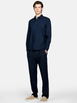 Men Sisley Shirts<Shirt Made From Linen Blend