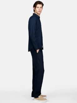 Men Sisley Shirts<Shirt Made From Linen Blend