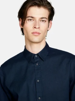 Men Sisley Shirts<Shirt Made From Linen Blend