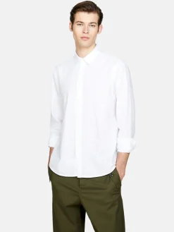 Men Sisley Shirts<Shirt Made From Linen Blend