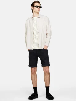 Men Sisley Shirts<Shirt Made From Linen Blend