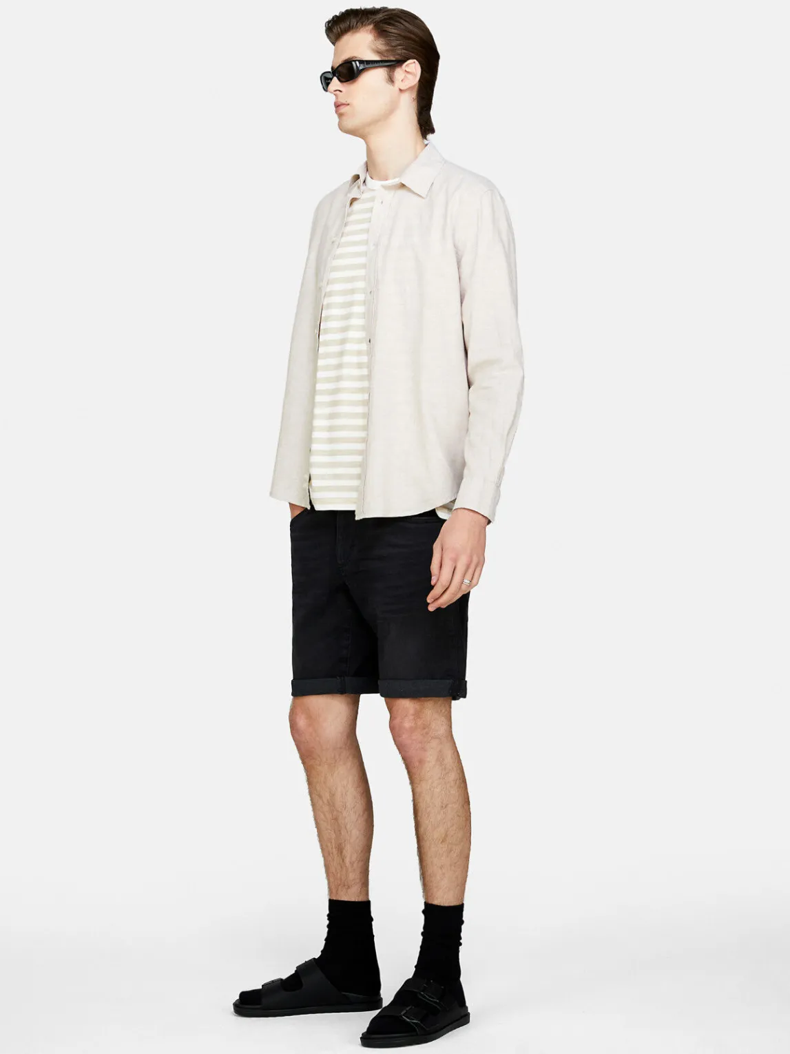 Men Sisley Shirts<Shirt Made From Linen Blend