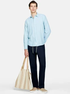 Men Sisley Shirts<Shirt Made From Linen Blend