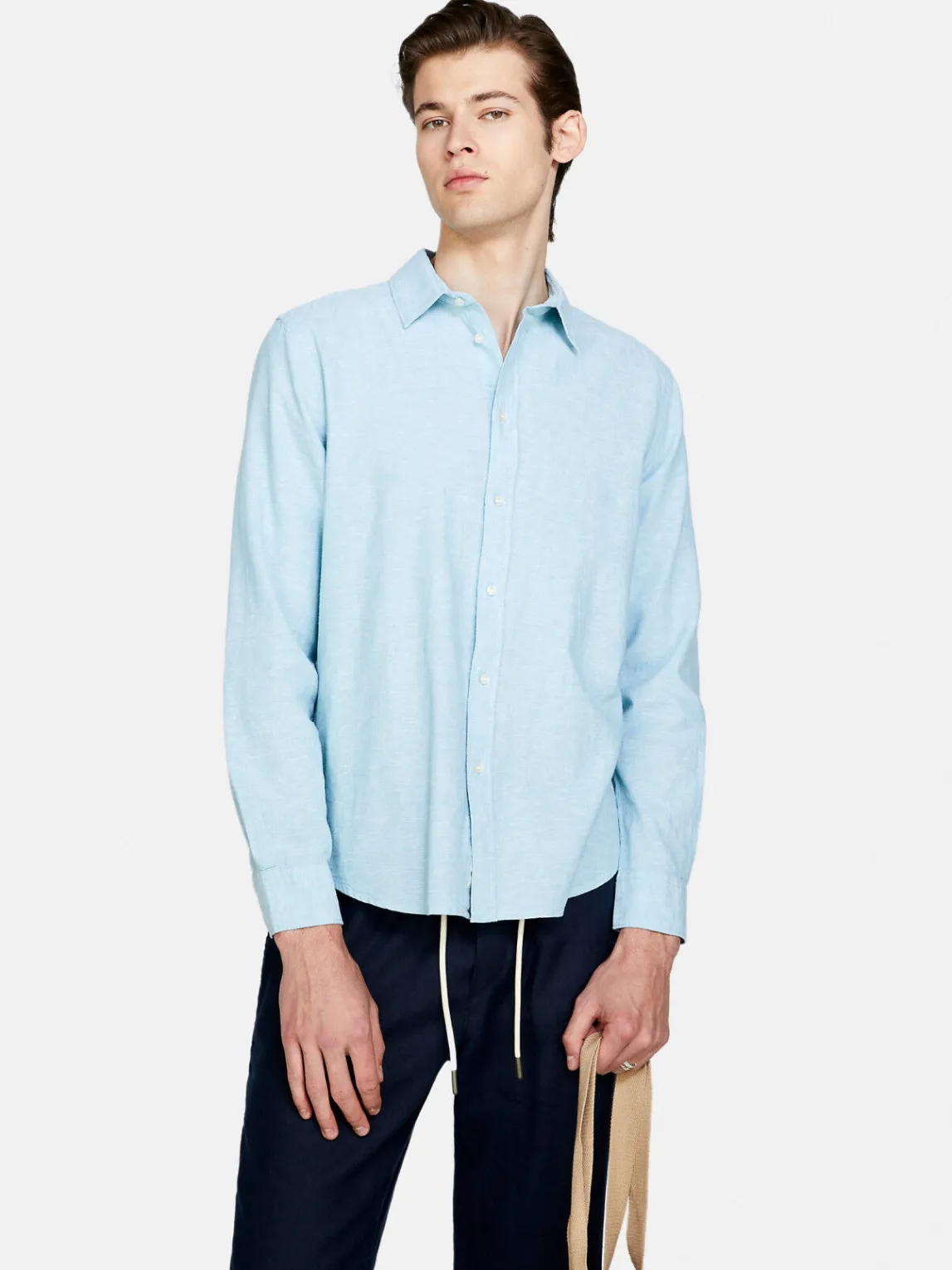 Men Sisley Shirts<Shirt Made From Linen Blend