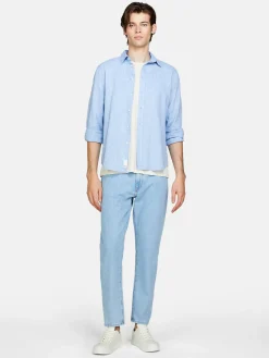 Men Sisley Shirts<Shirt Made From Linen Blend