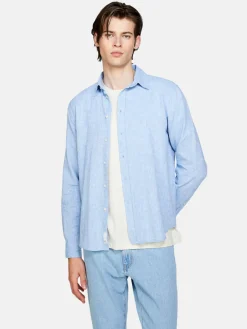 Men Sisley Shirts<Shirt Made From Linen Blend