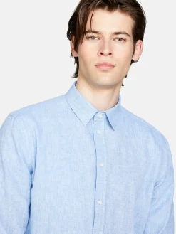 Men Sisley Shirts<Shirt Made From Linen Blend