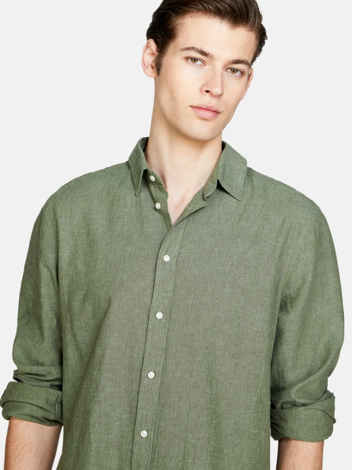 Men Sisley Shirts<Shirt Made From Linen Blend