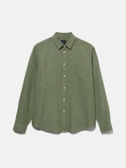 Men Sisley Shirts<Shirt Made From Linen Blend