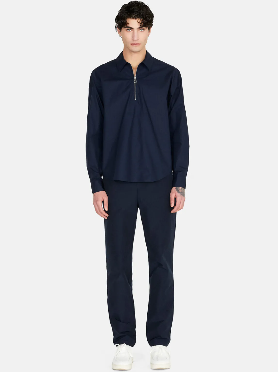 Men Sisley Shirts<Shirt With Zip