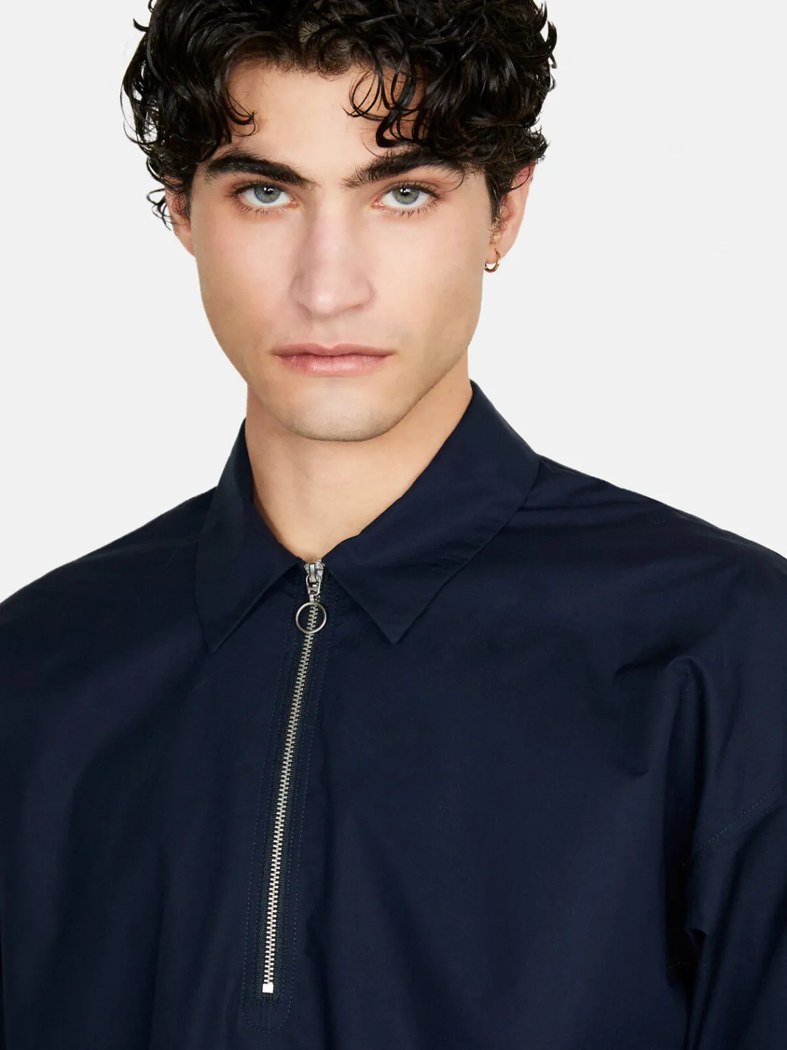Men Sisley Shirts<Shirt With Zip