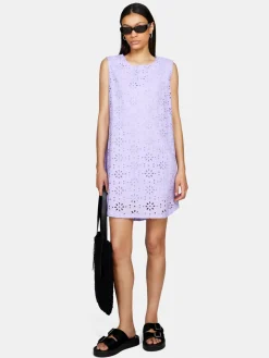 Women Sisley Dresses<Short Dress In Broderie Anglaise