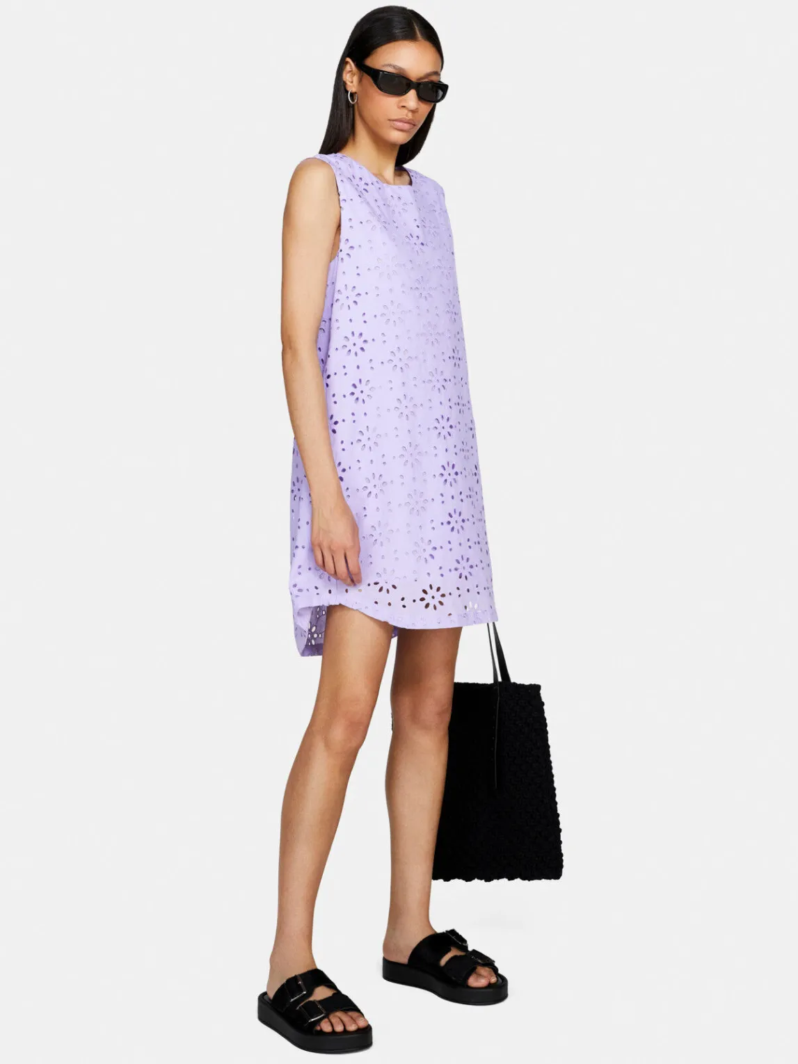 Women Sisley Dresses<Short Dress In Broderie Anglaise