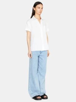 Women Sisley Shirts & Blouses<Short Sleeve 100% Linen Shirt