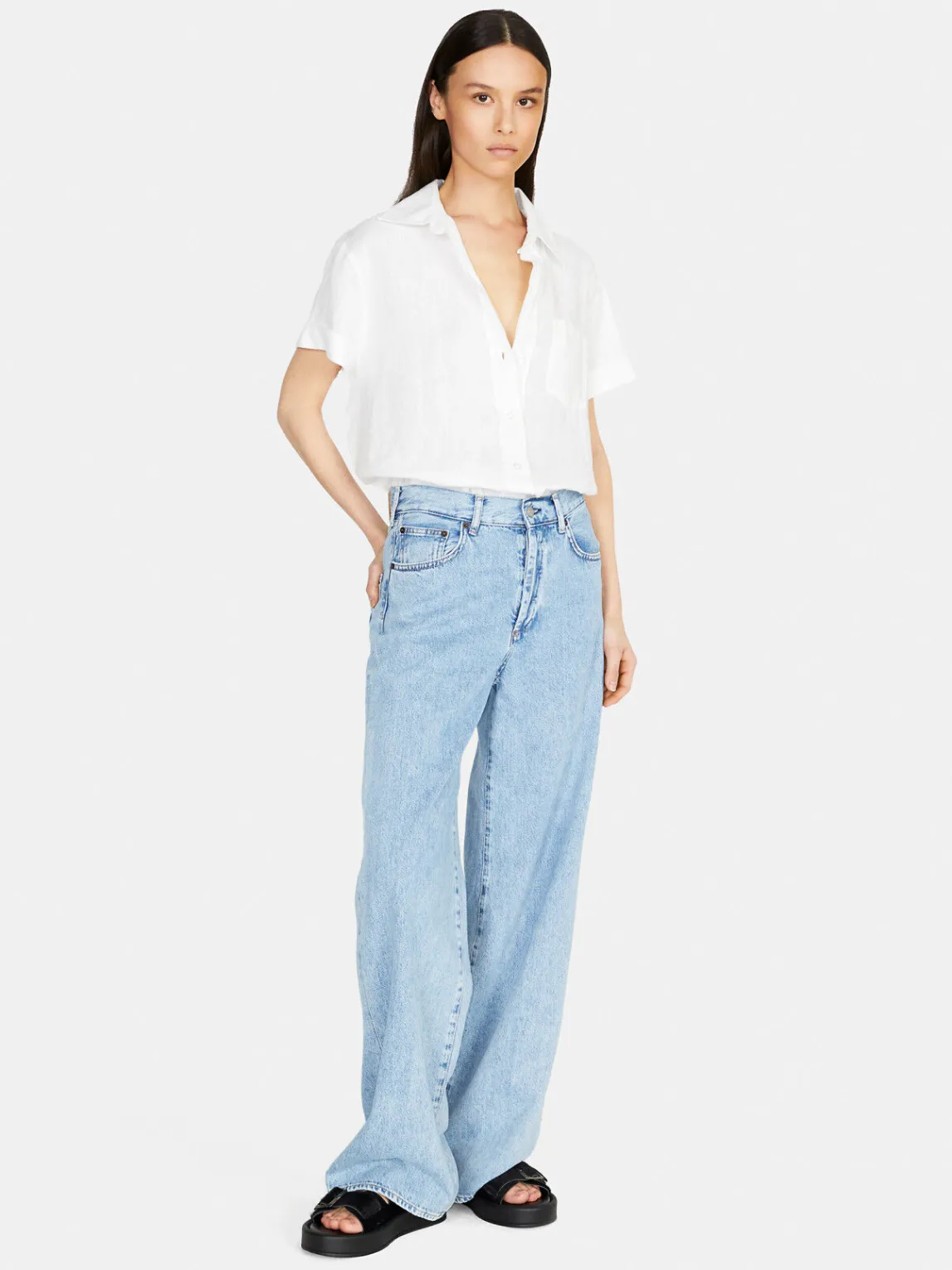 Women Sisley Shirts & Blouses<Short Sleeve 100% Linen Shirt