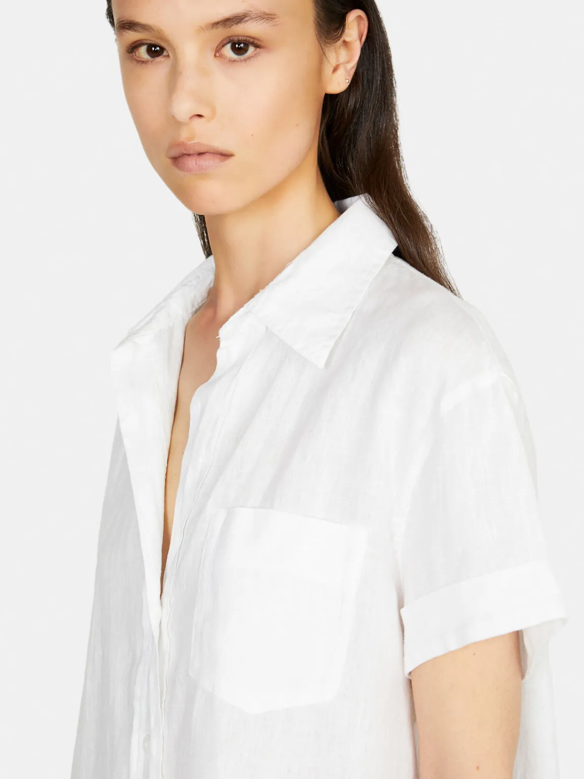 Women Sisley Shirts & Blouses<Short Sleeve 100% Linen Shirt