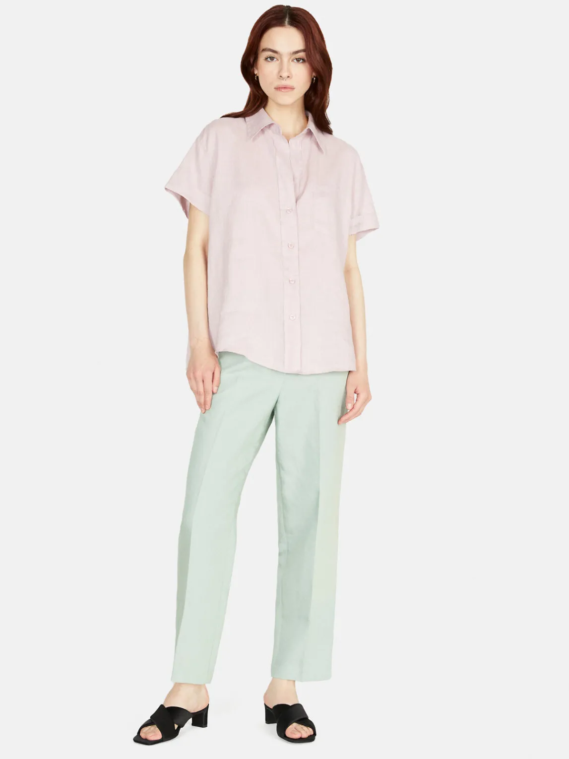 Women Sisley Shirts & Blouses<Short Sleeve 100% Linen Shirt