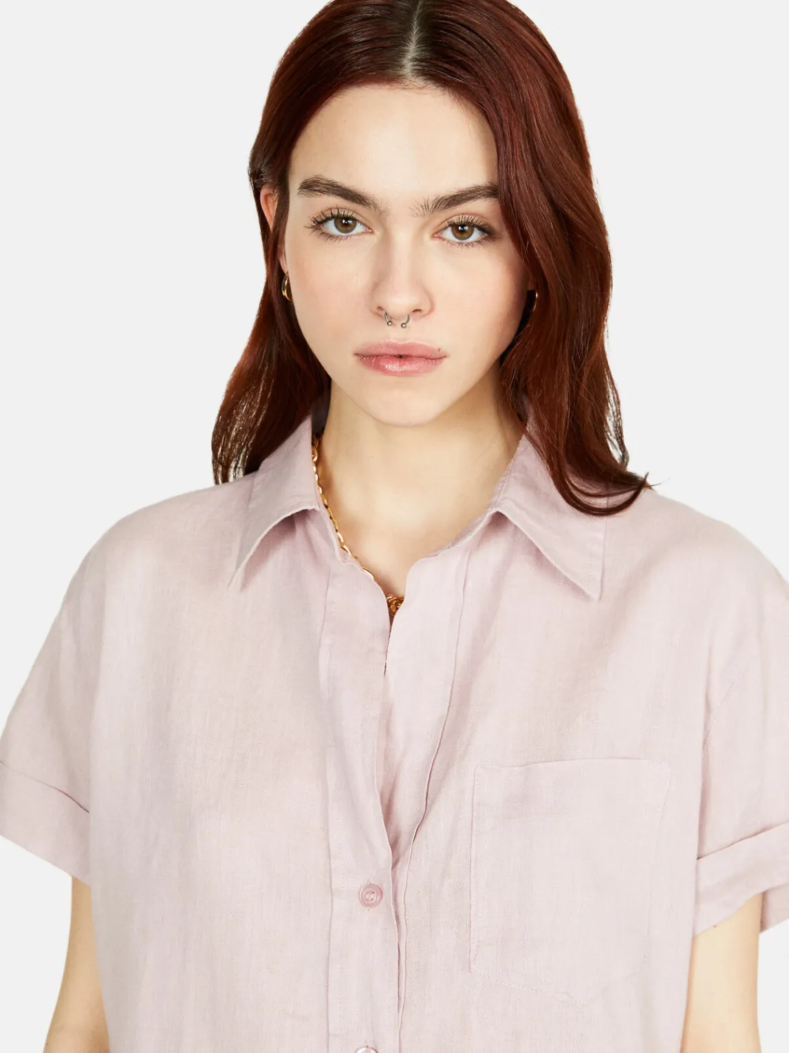 Women Sisley Shirts & Blouses<Short Sleeve 100% Linen Shirt