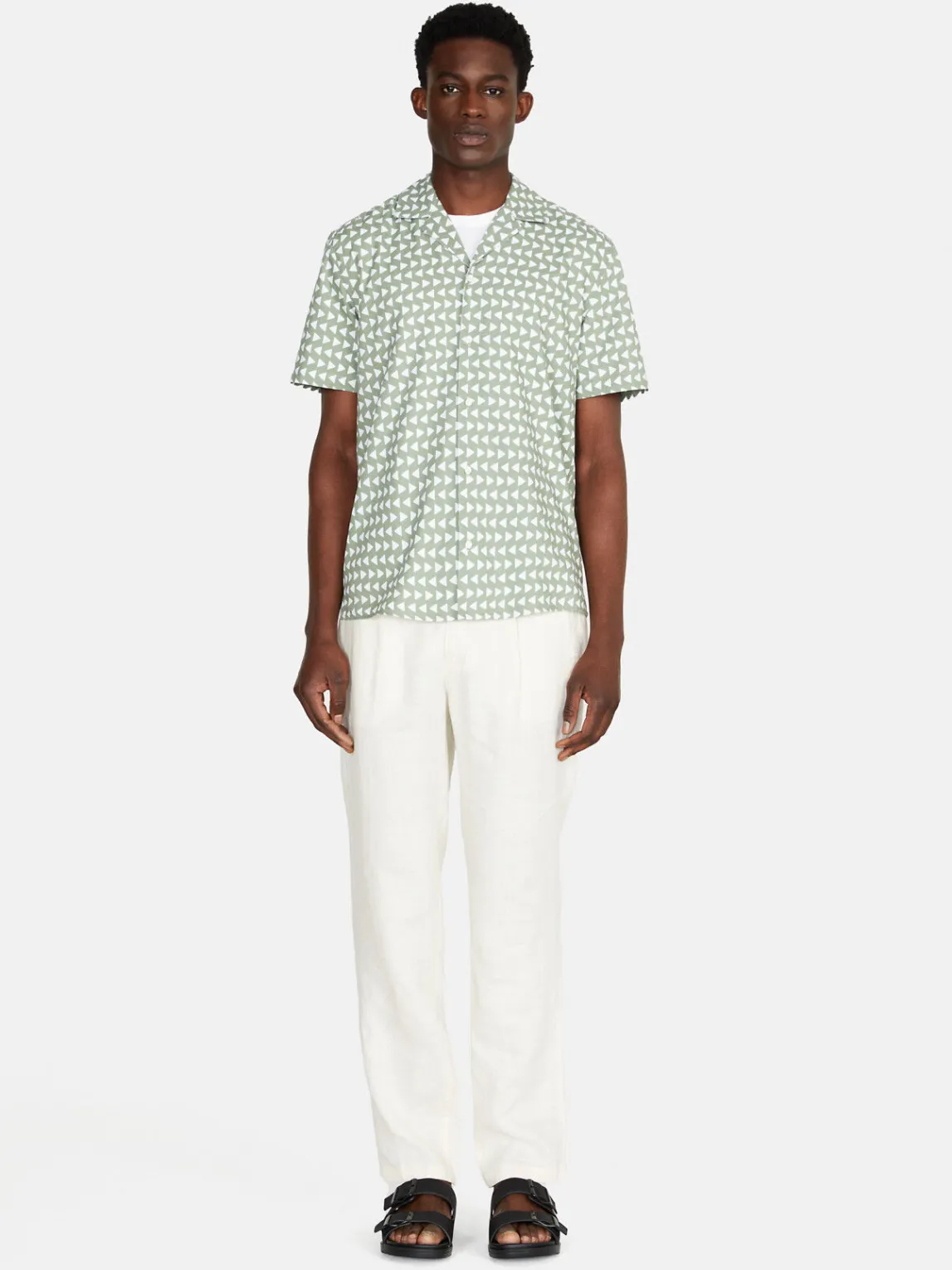 Men Sisley Shirts<Short Sleeve Printed Shirt