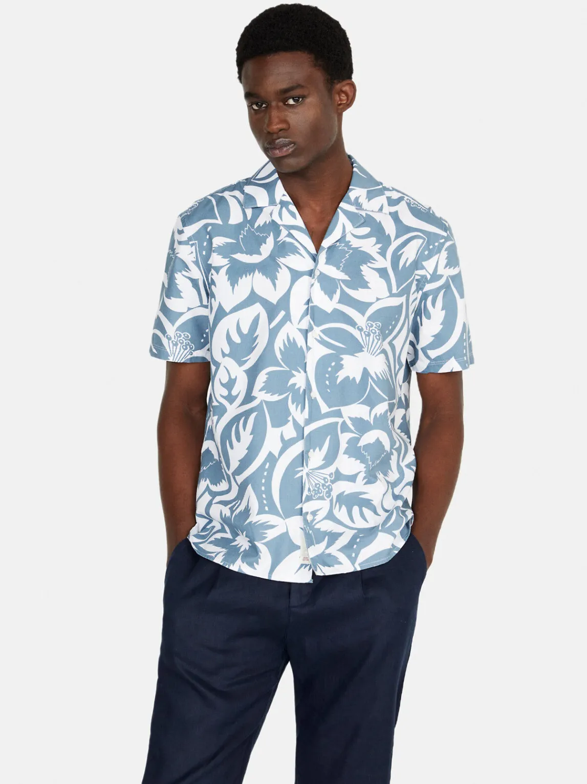 Men Sisley Shirts<Short Sleeve Printed Shirt