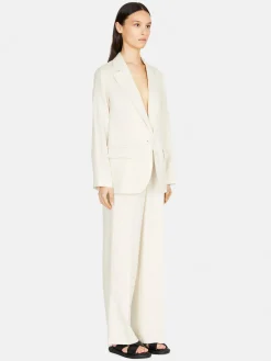 Women Sisley Jackets & Coats<Single-Breasted 100% Linen Jacket