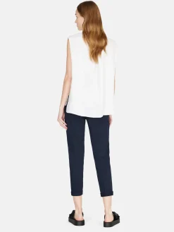 Women Sisley Shirts & Blouses<Sleeveless Blouse In 100% Linen
