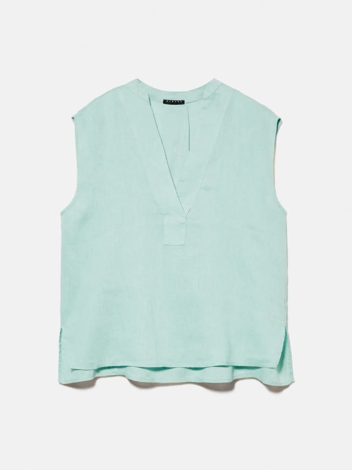 Women Sisley Shirts & Blouses<Sleeveless Blouse In 100% Linen