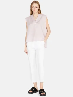 Women Sisley Shirts & Blouses<Sleeveless Blouse In 100% Linen