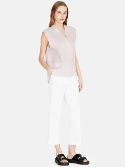 Women Sisley Shirts & Blouses<Sleeveless Blouse In 100% Linen
