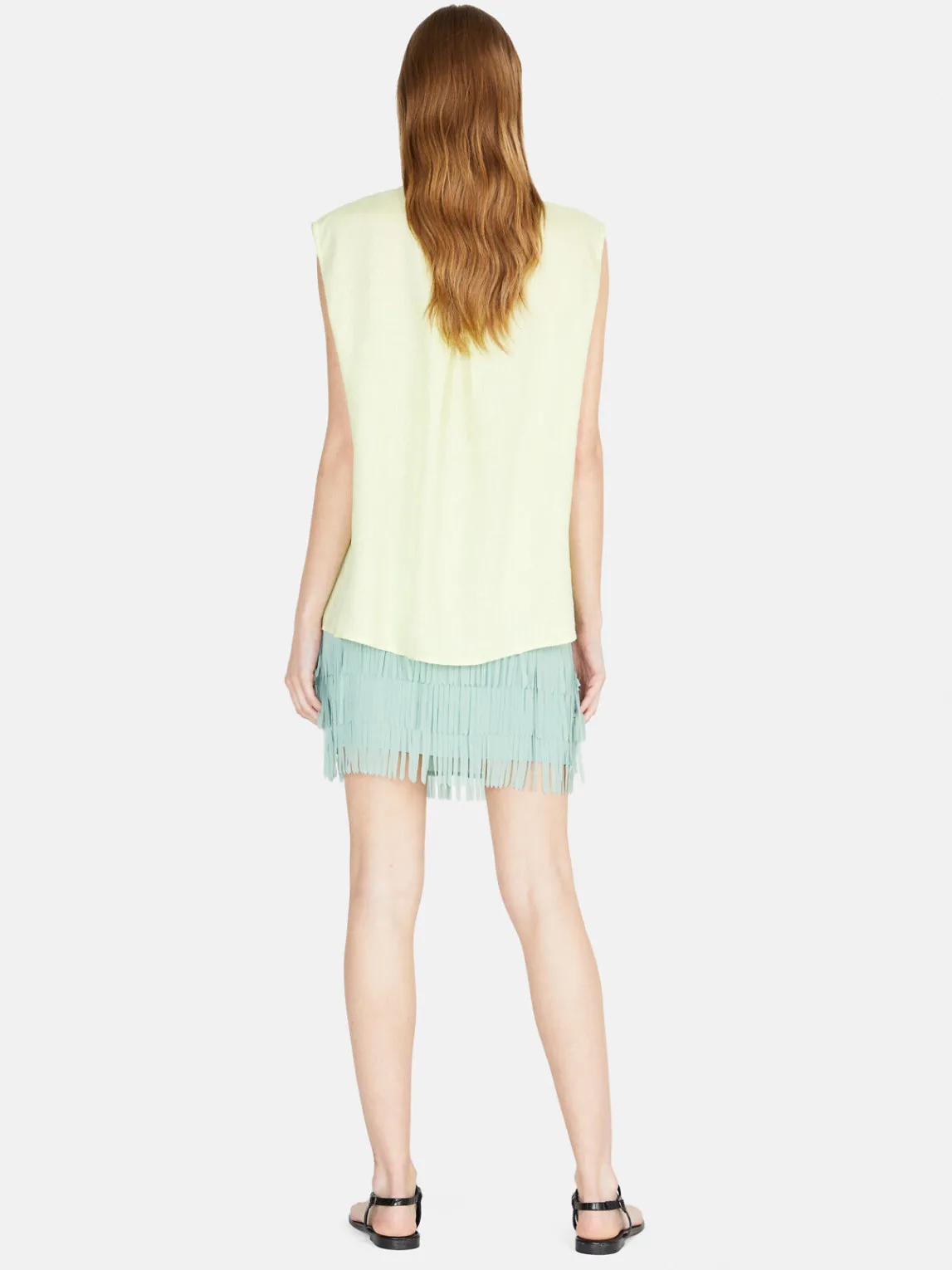 Women Sisley Shirts & Blouses<Sleeveless Blouse In 100% Linen