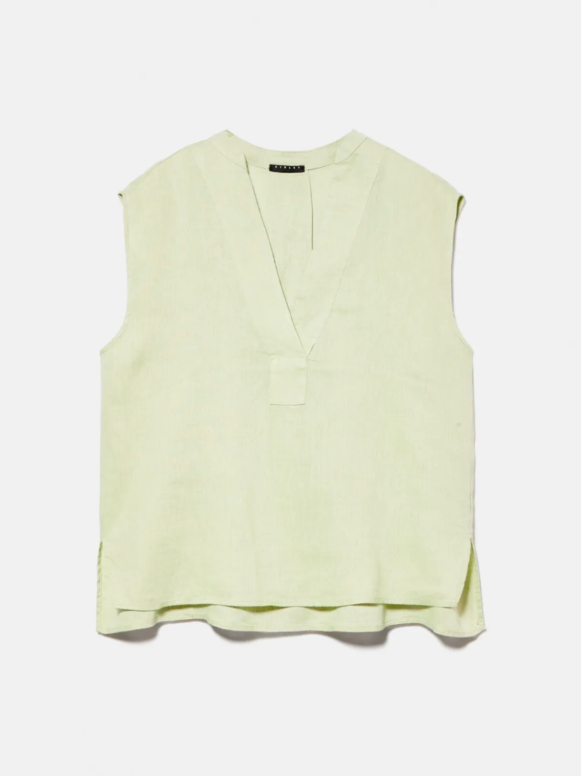 Women Sisley Shirts & Blouses<Sleeveless Blouse In 100% Linen