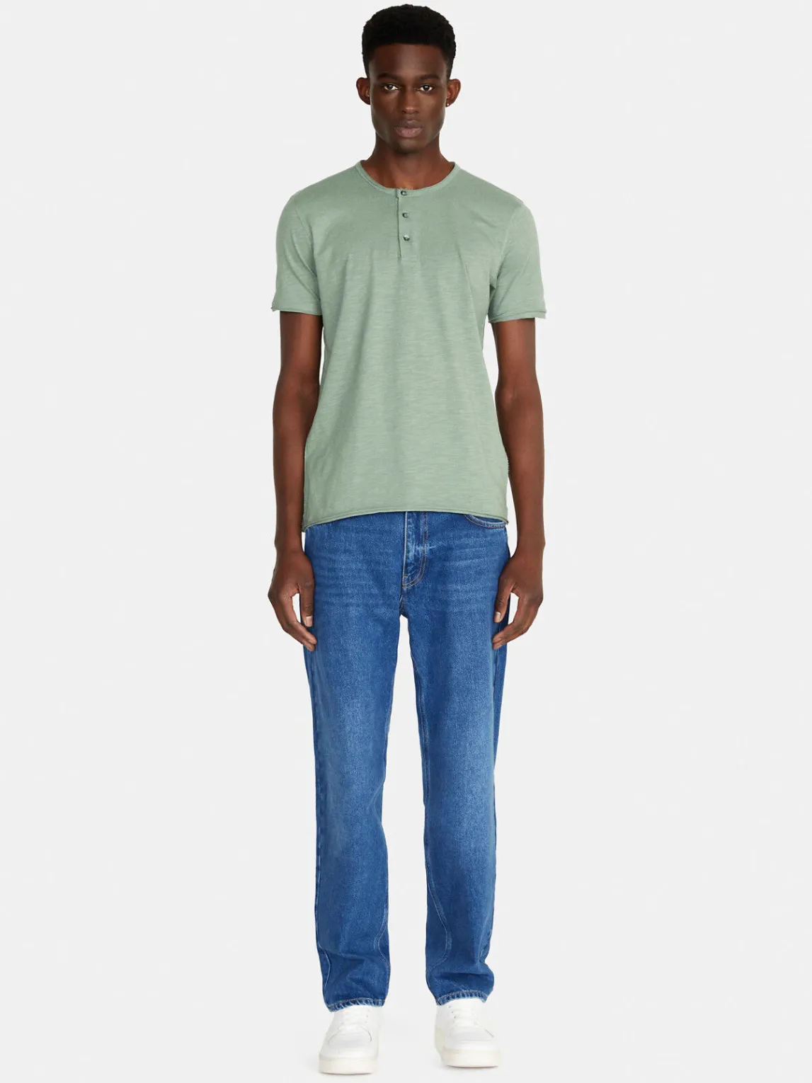 Men Sisley T-Shirts<Slub Henley T-Shirt