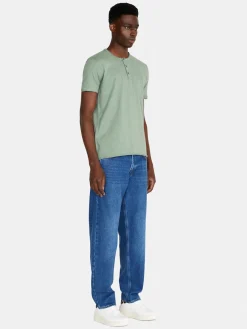 Men Sisley T-Shirts<Slub Henley T-Shirt