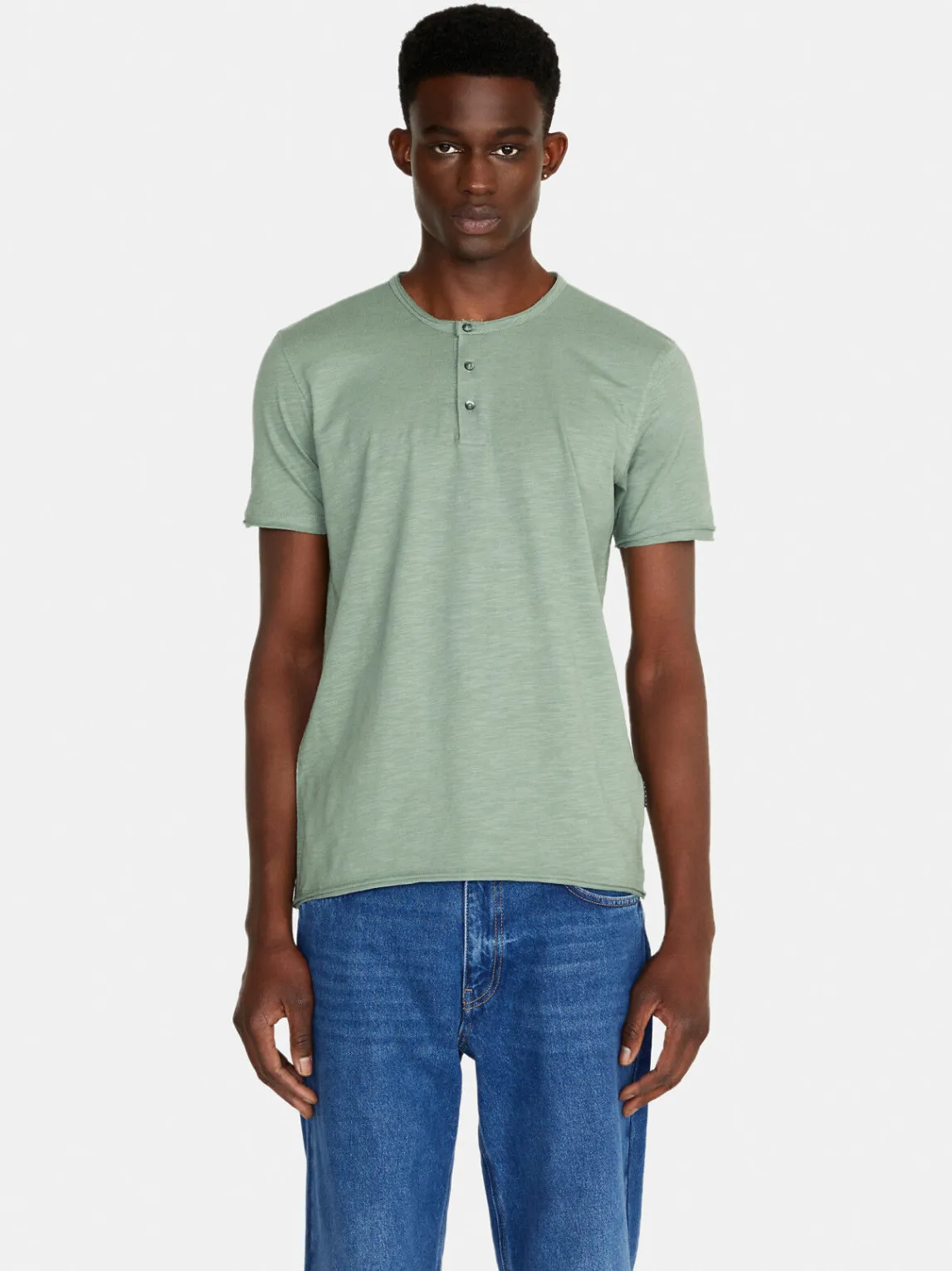 Men Sisley T-Shirts<Slub Henley T-Shirt