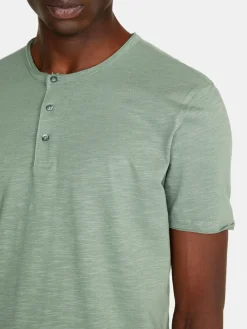 Men Sisley T-Shirts<Slub Henley T-Shirt