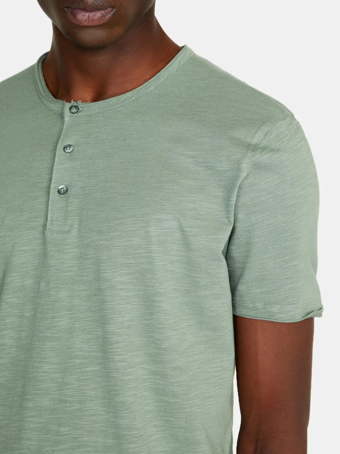 Men Sisley T-Shirts<Slub Henley T-Shirt