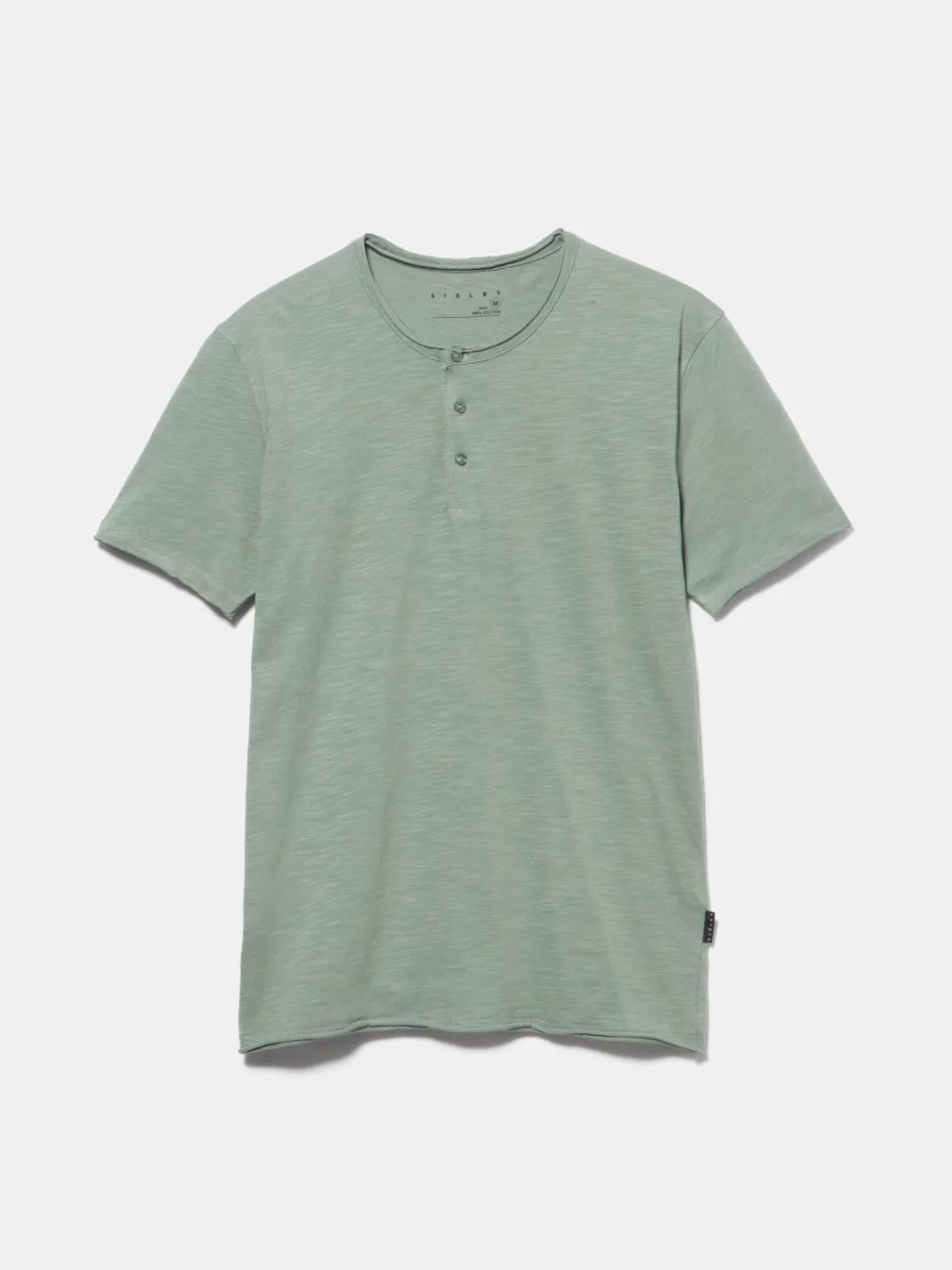 Men Sisley T-Shirts<Slub Henley T-Shirt